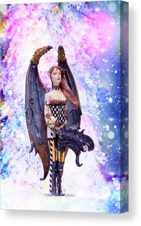 Fairy Canvas Print featuring the photograph Fairy Queen Jester by Bill and Linda Tiepelman