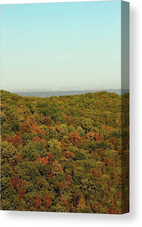 Table Rock Lake Canvas Print featuring the photograph Fall Foliage by Lens Art Photography By Larry Trager