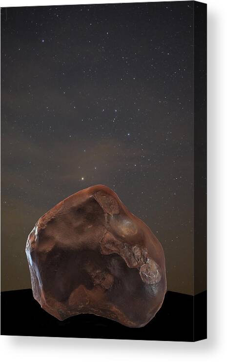Meteorite Fall Canvas Print featuring the photograph Fallen from the Sky by Karine GADRE