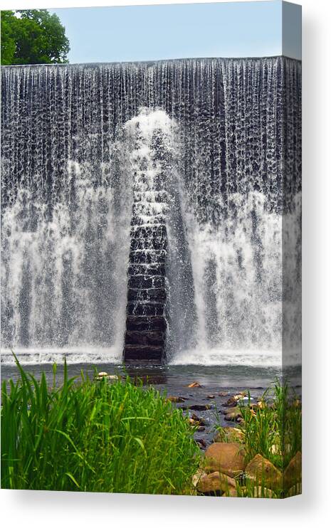 Solitude Dam Canvas Print featuring the photograph Flow by Ingrid Zagers