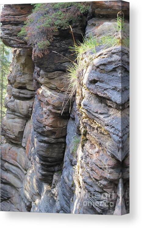 Rock Canvas Print featuring the photograph Forces of Nature by Mary Mikawoz