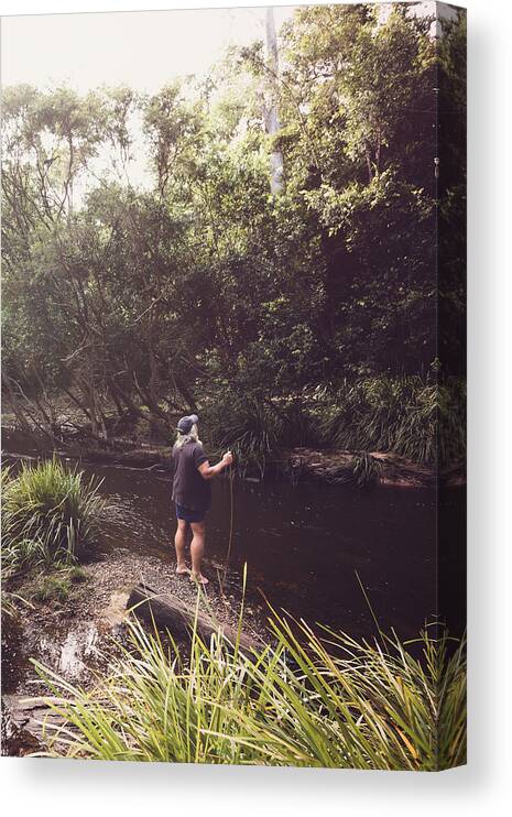 Scenics Canvas Print featuring the photograph Forest Stream 2 by Lianne B Loach