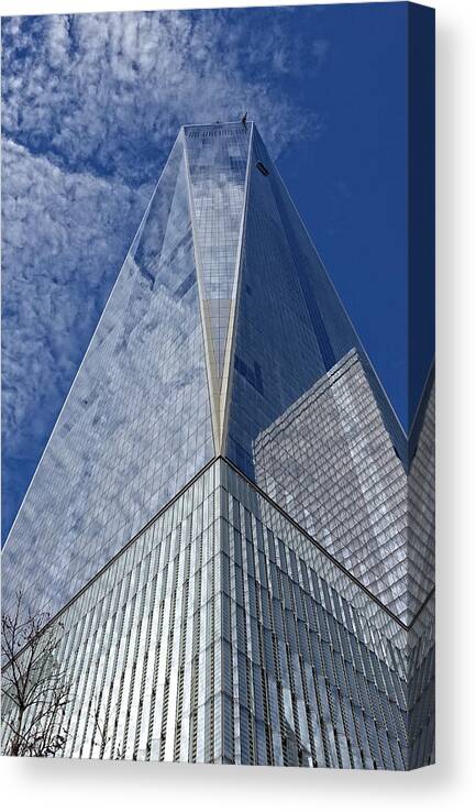 New York Canvas Print featuring the photograph Freedom Tower Reflections by Russel Considine
