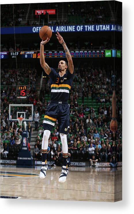 Nba Pro Basketball Canvas Print featuring the photograph George Hill by Melissa Majchrzak