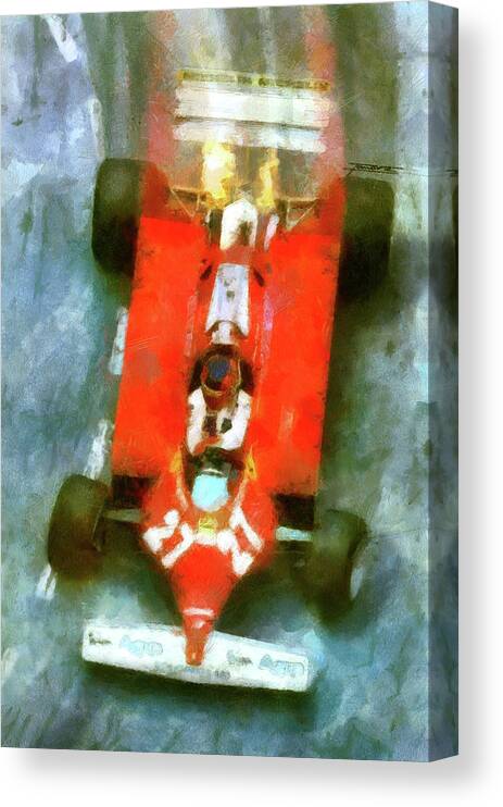 Porsche Canvas Print featuring the painting Gilles the Best by Tano V-Dodici ArtAutomobile