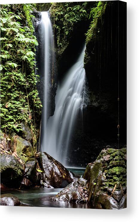 Gitgit Canvas Print featuring the photograph Gitgit Twin Waterfall - Bali, Indonesia by Earth And Spirit
