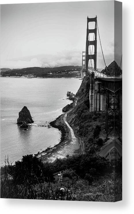  Canvas Print featuring the photograph Goldengate Bridge by Dr Janine Williams