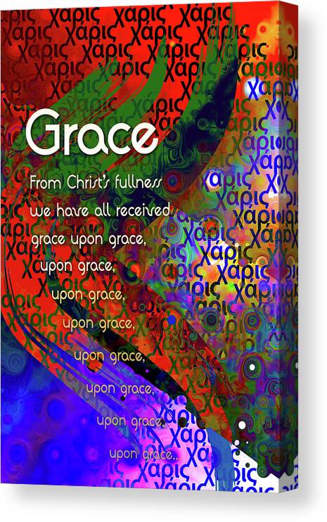 Poster Canvas Print featuring the digital art Grace by Chuck Mountain