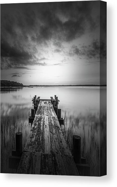 Landscape Canvas Print featuring the photograph Gray Marsh by Nicole Robinson