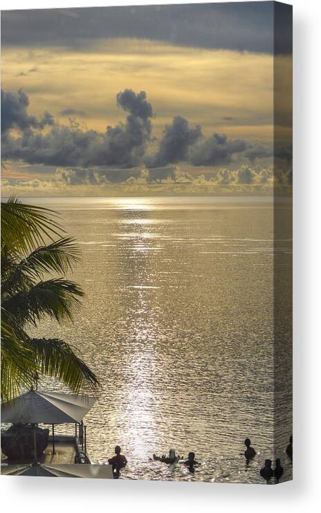 Guam Canvas Print featuring the photograph Guam Sunset by Bill Hamilton