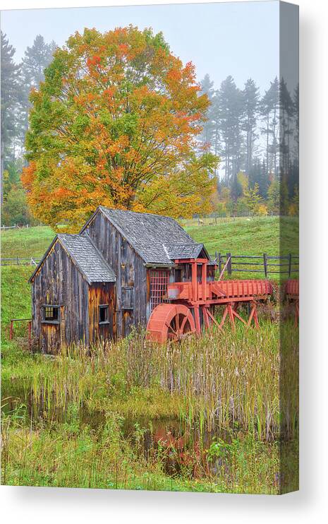 Guildhall Grist Mill Canvas Print featuring the photograph Guildhall Grist Mill by Juergen Roth
