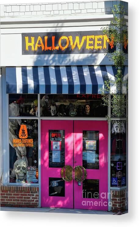 Birkdale Canvas Print featuring the photograph Halloween at Birkdale Village by Amy Dundon