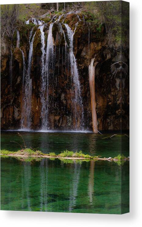 Hanging Lake Canvas Print featuring the photograph Hanging Lake's Falls by Courtney Eggers