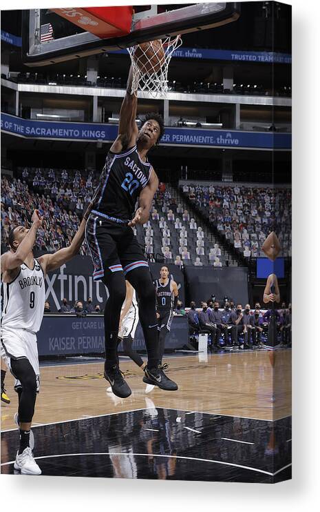 Hassan Whiteside Canvas Print featuring the photograph Hassan Whiteside by Rocky Widner