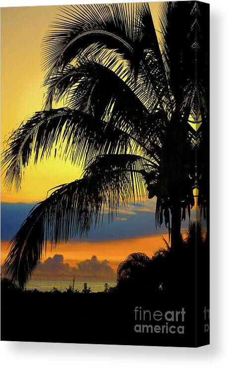 Sky Canvas Print featuring the photograph Hawaiian Nights by Ellen Cotton