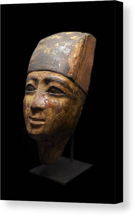 Old Egyptian Bust Canvas Print featuring the photograph Head of Pharaoh by Karine GADRE