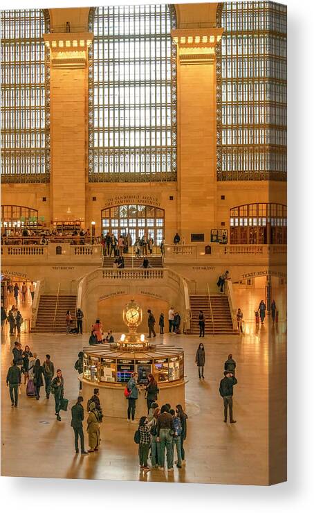  Canvas Print featuring the photograph Heartbeat of New York, Grand Central Station by Marcy Wielfaert