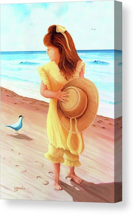 Art For Kids Room Canvas Print featuring the painting HER TERN -Prints from oil painting by Mary Grden