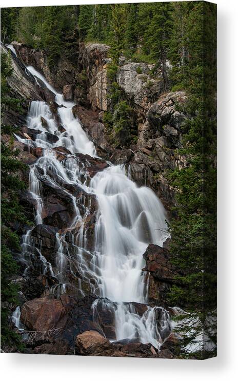 Grand Teton National Park Canvas Print featuring the photograph Hidden Falls by Melissa Southern
