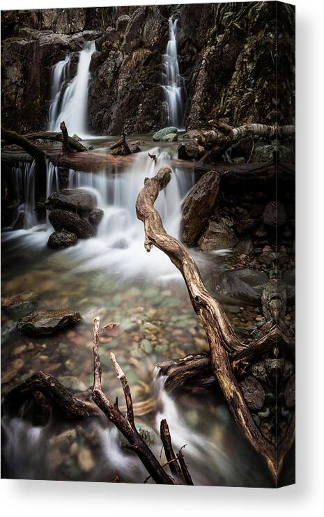 Waterfall Canvas Print featuring the photograph Hidden Waterfall by Anita Nicholson