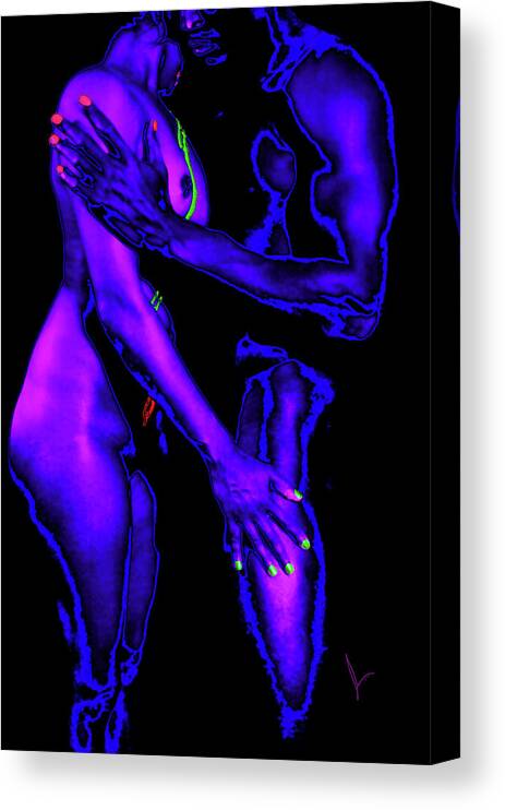Blacklight Canvas Print featuring the photograph Hold Me by Jose Pagan