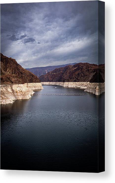 Hoover Dam Canvas Print featuring the photograph Hoover's Drought by Courtney Eggers