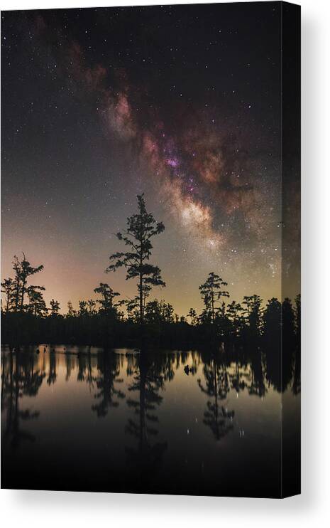 Nightscape Canvas Print featuring the photograph Horseshoe Lake by Grant Twiss