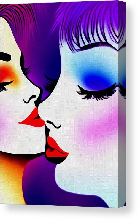  Canvas Print featuring the digital art Hot and Cold by Michelle Hoffmann