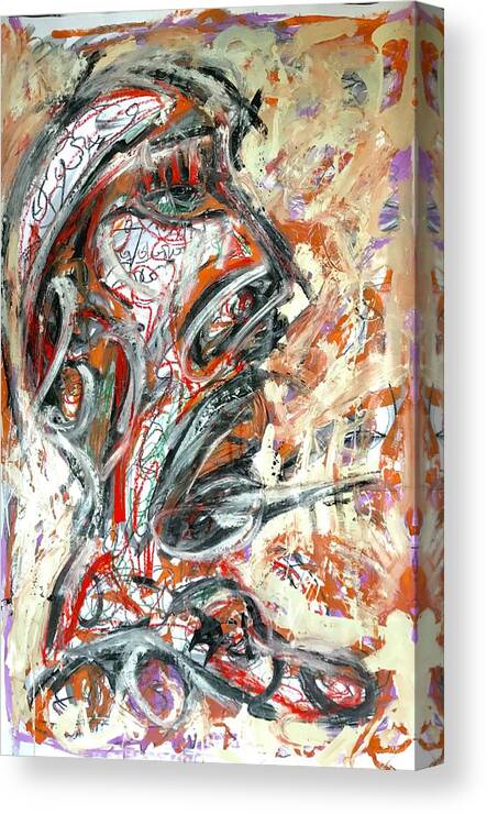 Abstract Canvas Print featuring the painting I copied Francis Bacon by Gustavo Ramirez