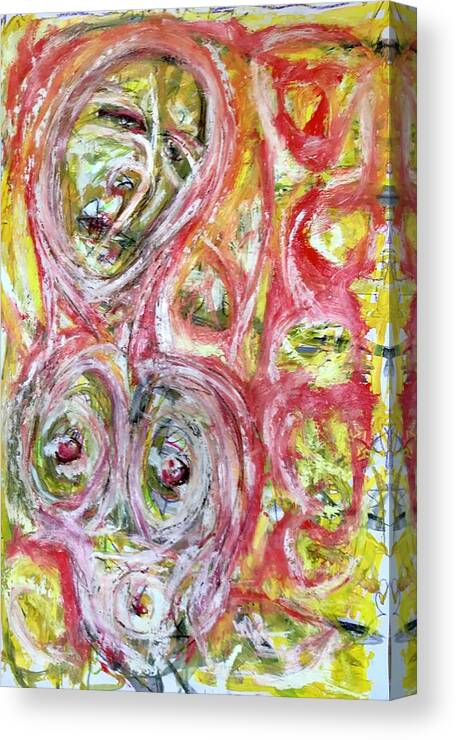 Abstract Canvas Print featuring the painting I dont know what to do. by Gustavo Ramirez
