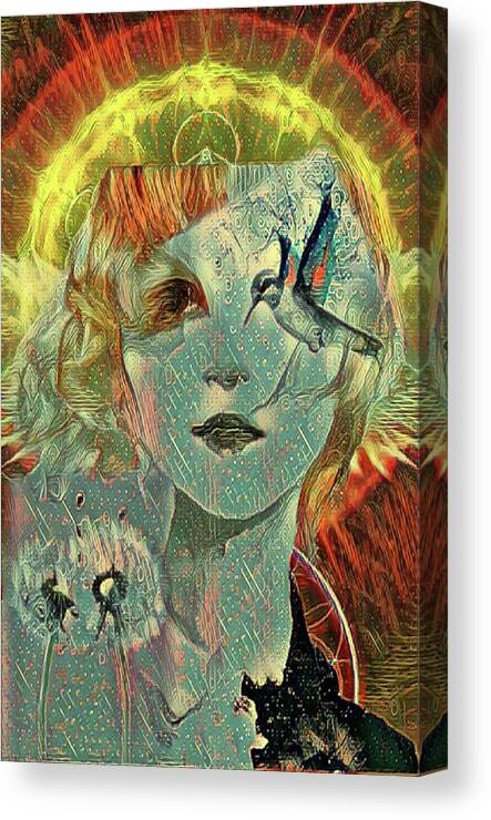 Digital Art Canvas Print featuring the digital art I have no fear by Jayime Jean