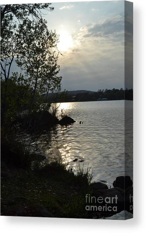 Texas State Park Photography Canvas Print featuring the photograph Inks Lake Park Sunset by Expressions By Stephanie