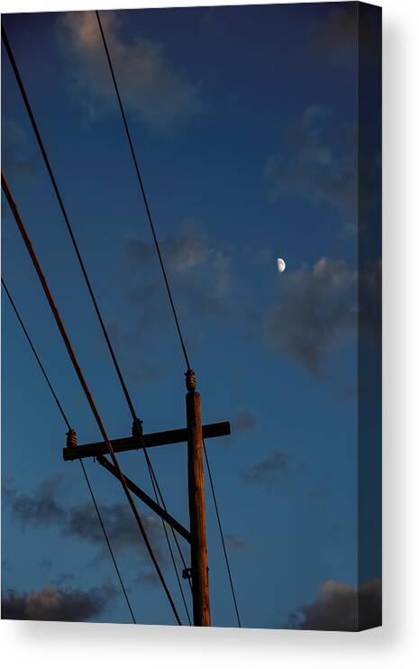 Dramatic Sky Canvas Print featuring the photograph Into the Night by Straublund Photography
