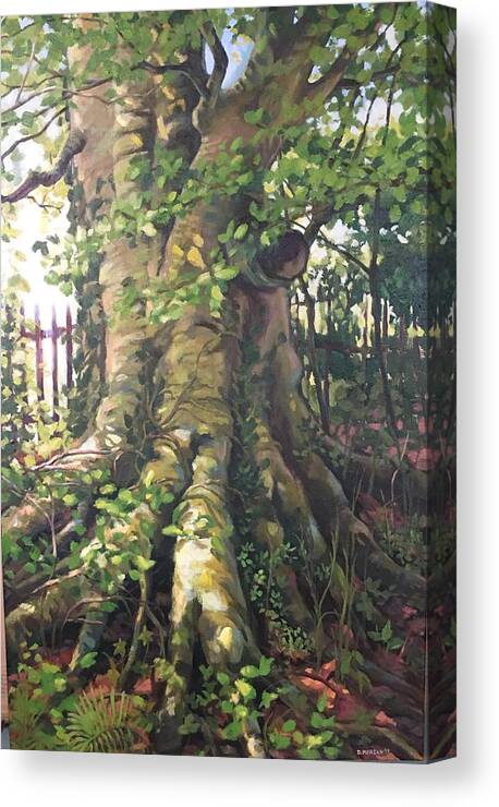 Tree Canvas Print featuring the painting Irish Tree by Don Morgan