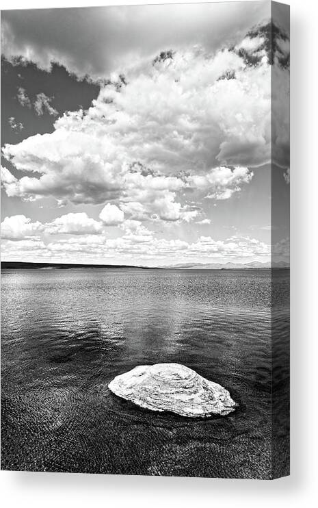 It's No Fish Story Canvas Print featuring the photograph It's No Fish Story -- Fishing Cone Spring in Yellowstone National Park, Wyoming by Darin Volpe