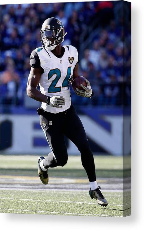 Sports Ball Canvas Print featuring the photograph Jacksonville Jaguars v Baltimore Ravens by Rob Carr
