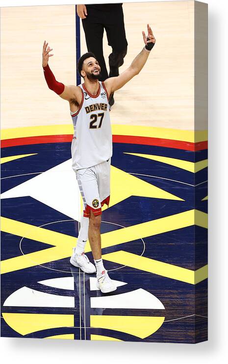 Playoffs Canvas Print featuring the photograph Jamal Murray by Jamie Schwaberow