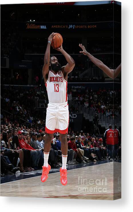 Nba Pro Basketball Canvas Print featuring the photograph James Harden by Stephen Gosling