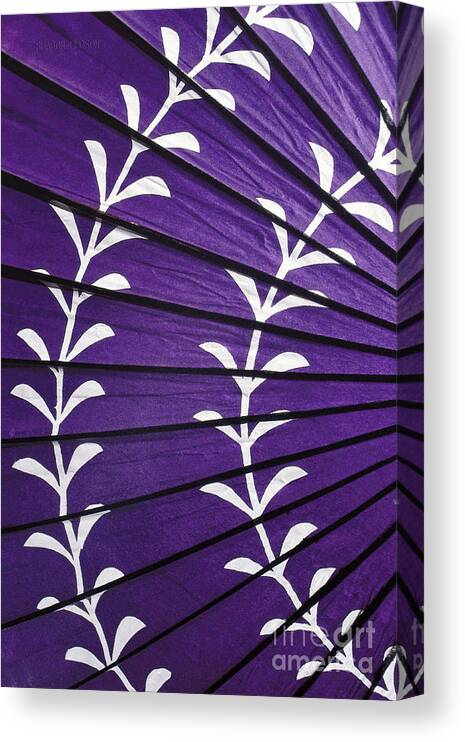 Japan Canvas Print featuring the photograph Japanese folk art - Purple Parasol by Sharon Hudson