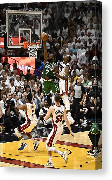 Playoffs Canvas Print featuring the photograph Jaylen Brown by David Dow