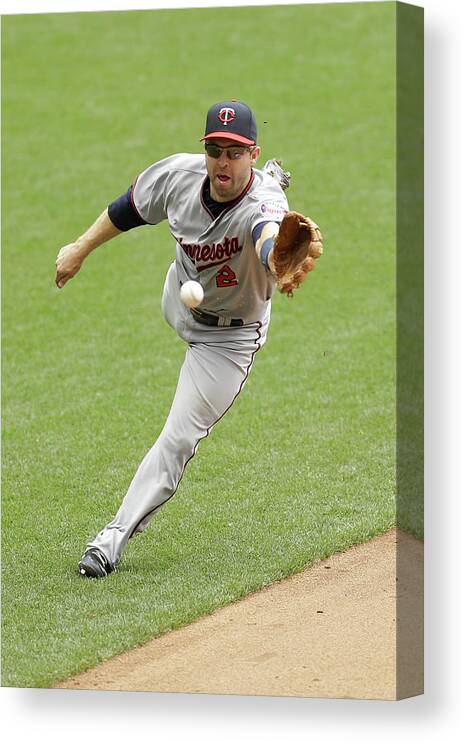 Three Quarter Length Canvas Print featuring the photograph Jean Segura and Brian Dozier by Mike Mcginnis
