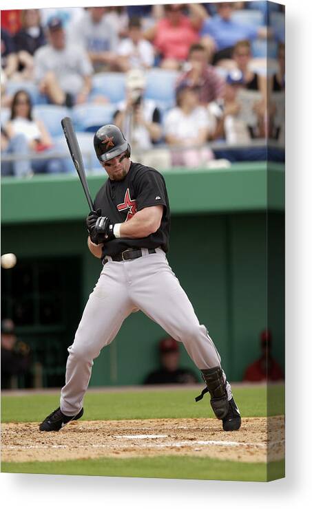 American League Baseball Canvas Print featuring the photograph Jeff Bagwell by M. David Leeds