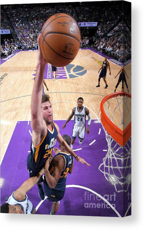 Jeff Withey Canvas Print featuring the photograph Jeff Withey by Rocky Widner