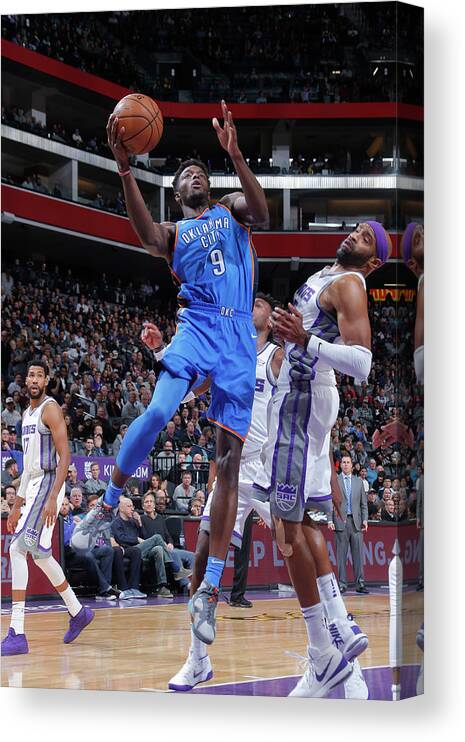 Jerami Grant Canvas Print featuring the photograph Jerami Grant by Rocky Widner