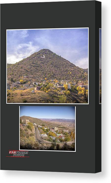 Jerome Canvas Print featuring the photograph Jerome collage by Darrell Foster