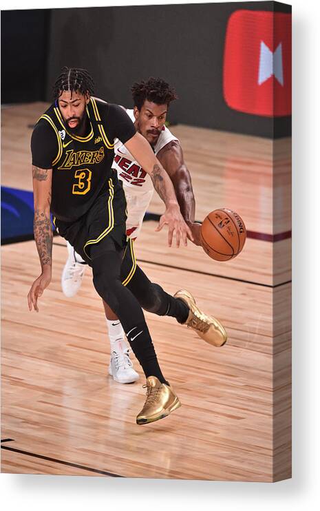 Playoffs Canvas Print featuring the photograph Jimmy Butler and Anthony Davis by David Dow