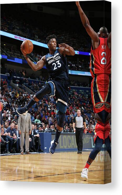 Smoothie King Center Canvas Print featuring the photograph Jimmy Butler by Layne Murdoch Jr.