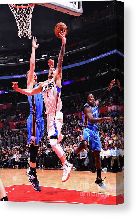 Jj Redick Canvas Print featuring the photograph J.j. Redick by Juan Ocampo