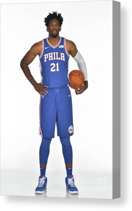Media Day Canvas Print featuring the photograph Joel Embiid by Jesse D. Garrabrant
