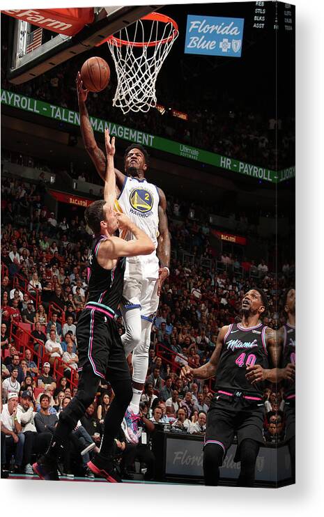 Nba Pro Basketball Canvas Print featuring the photograph Jordan Bell by Issac Baldizon